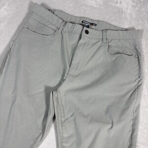 Desert Dunes Pants Mens 38X32 Regular Fit Golf Slacks Chino Stretch Gray
